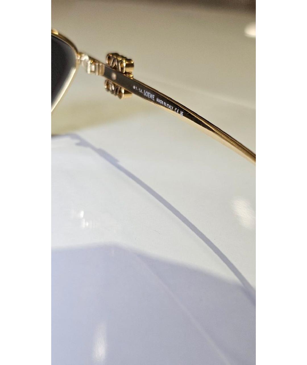 LOEWE Золотые металлические солнцезащитные очки, фото 6