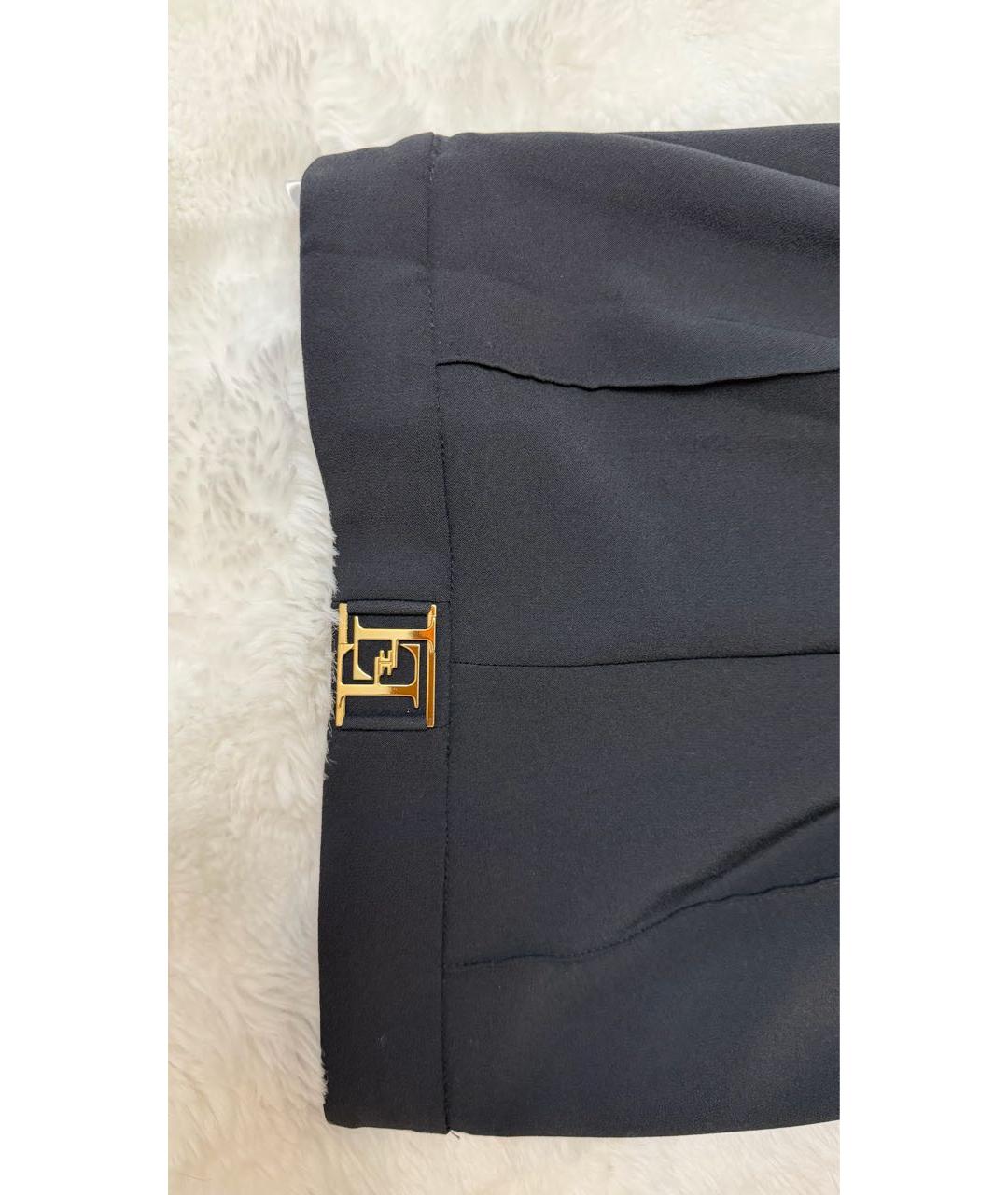 ELISABETTA FRANCHI Черный полиэстеровый костюм с брюками, фото 4