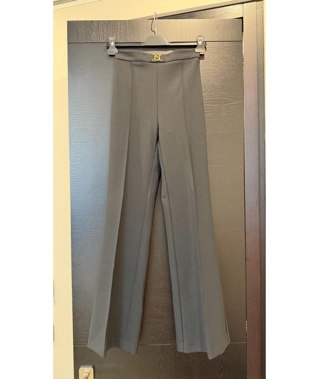 ELISABETTA FRANCHI Черный полиэстеровый костюм с брюками, фото 2