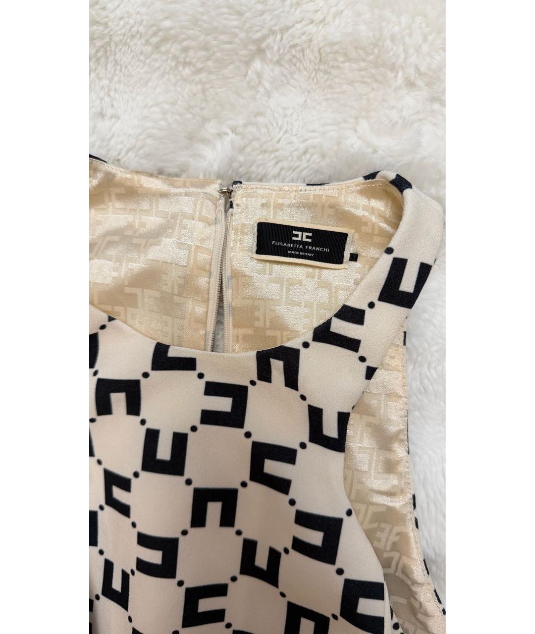 ELISABETTA FRANCHI Бежевый полиэстеровый комбинезон, фото 3