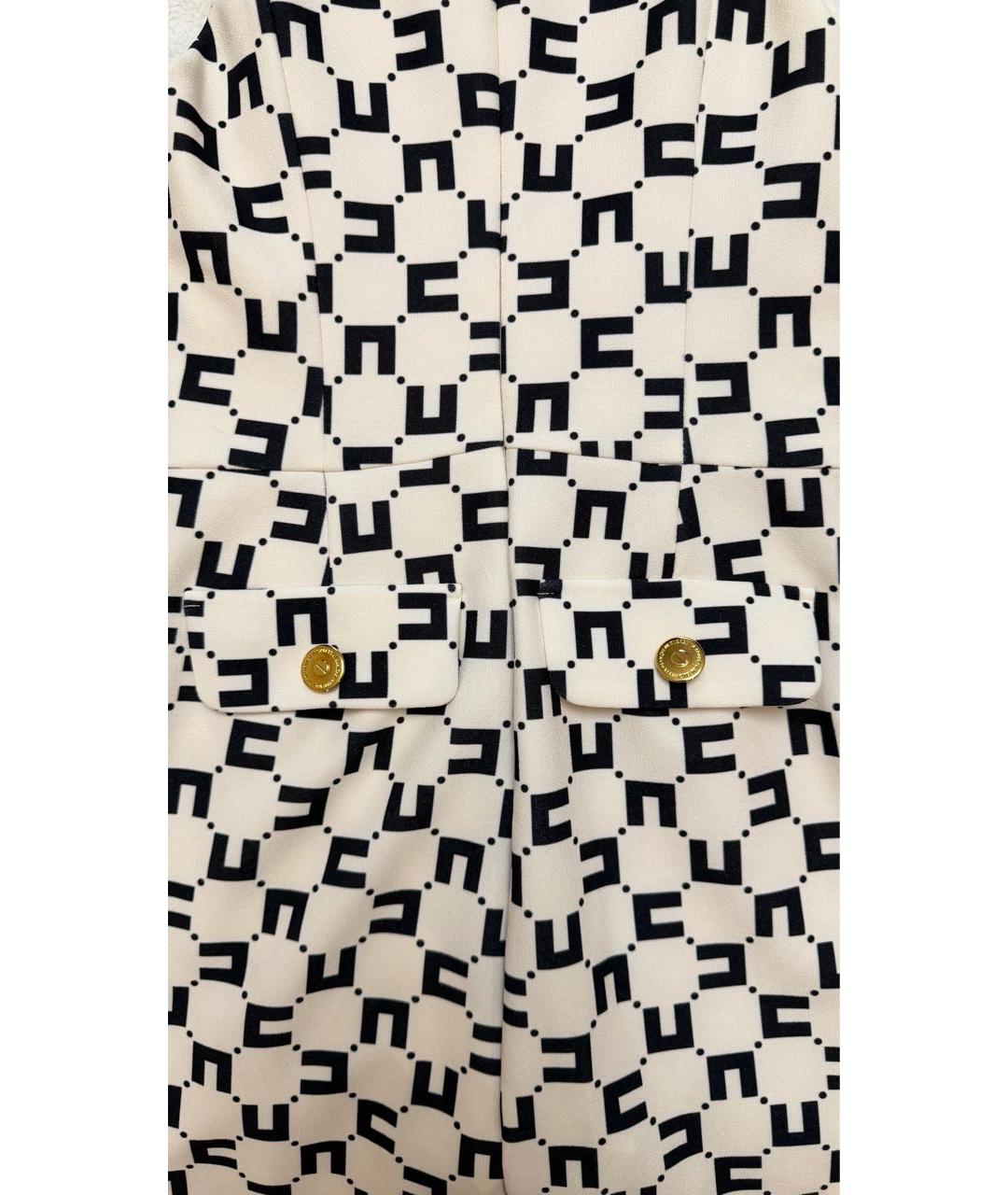 ELISABETTA FRANCHI Бежевый полиэстеровый комбинезон, фото 4