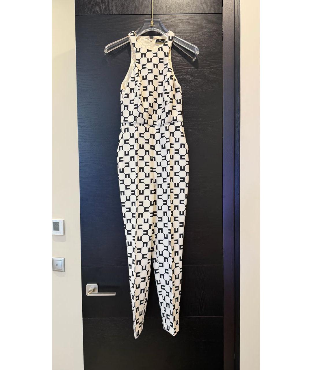 ELISABETTA FRANCHI Бежевый полиэстеровый комбинезон, фото 7