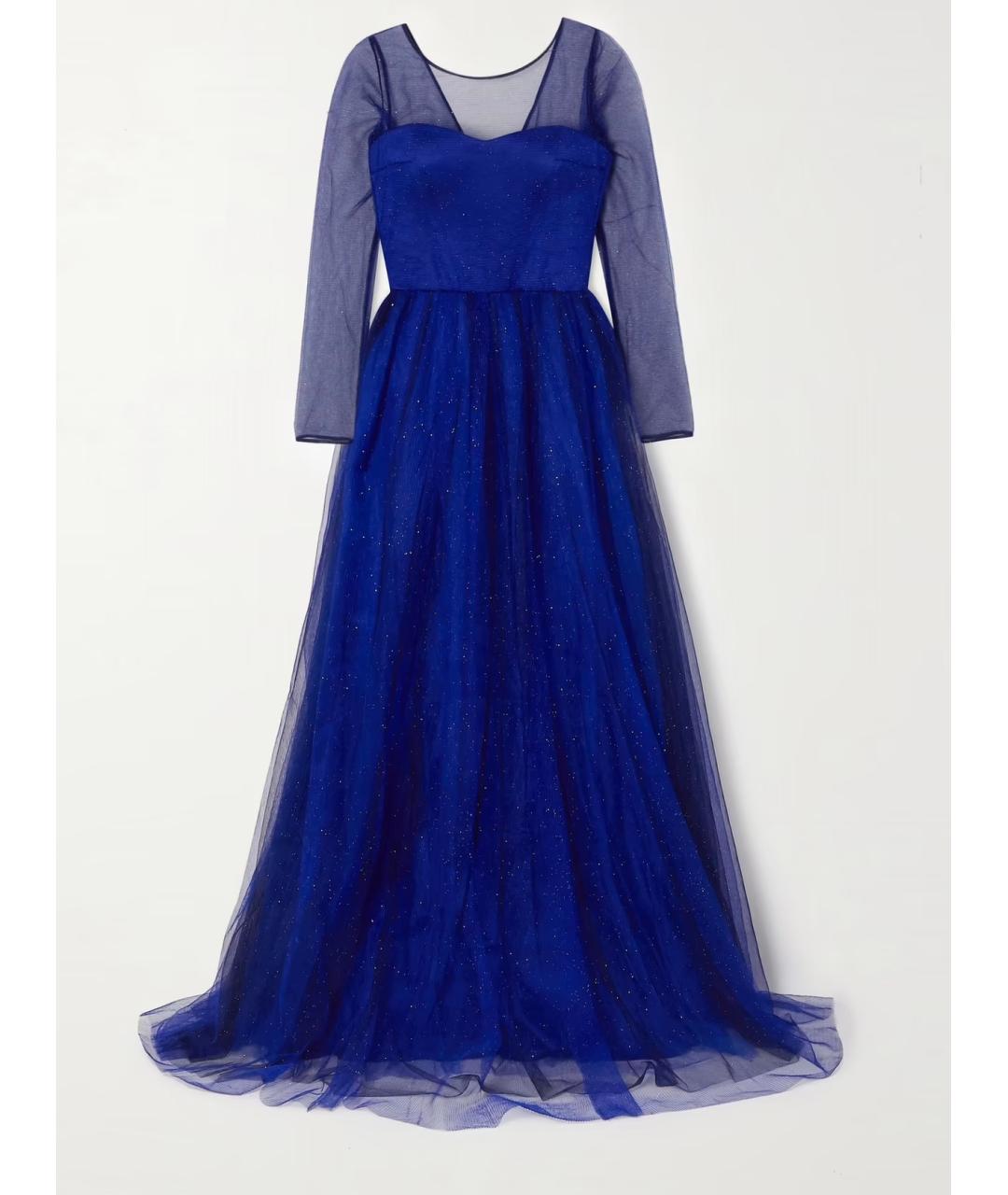 RASARIO Синее атласное коктейльное платье, фото 5