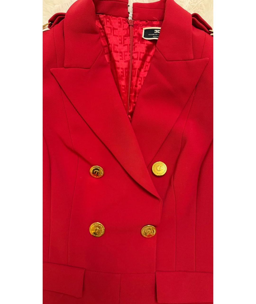 ELISABETTA FRANCHI Красный полиэстеровый комбинезон, фото 5