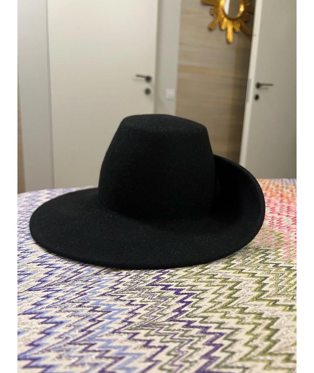 CHANEL Черная шерстяная шляпа, фото 3