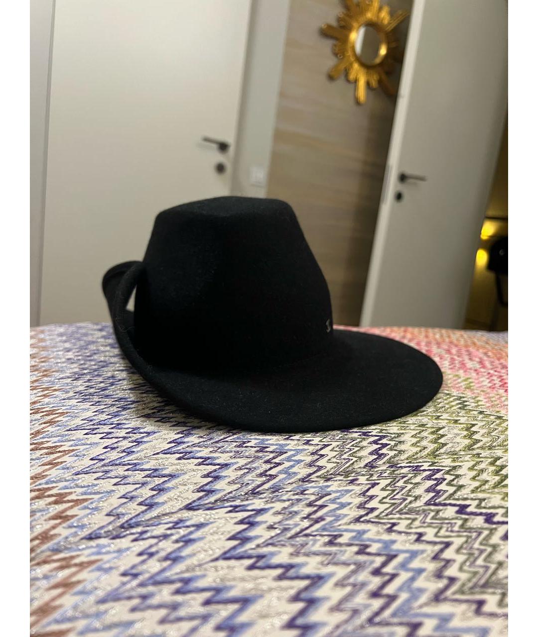 CHANEL Черная шерстяная шляпа, фото 2