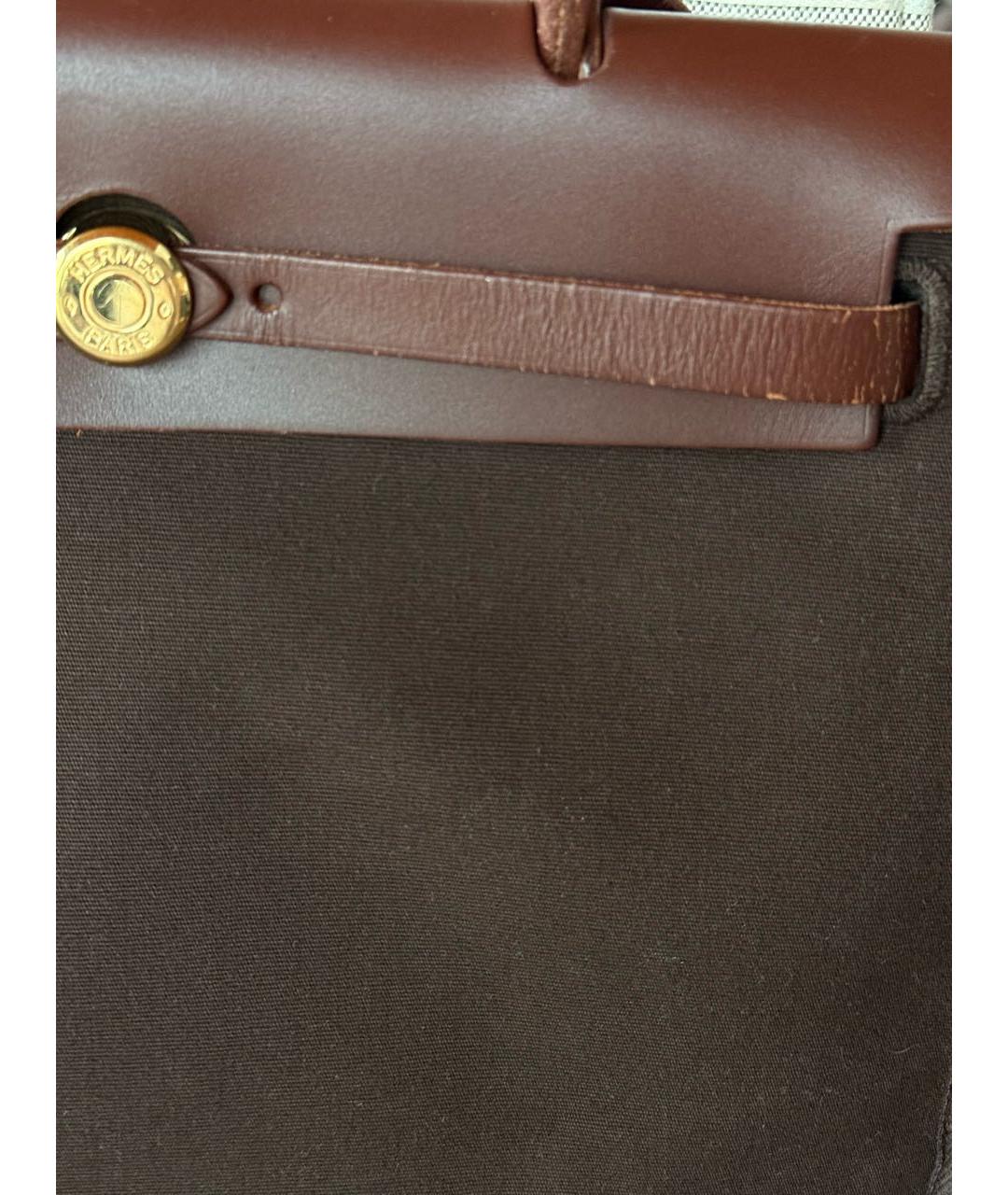 HERMES Коричневая кожаная сумка через плечо, фото 6