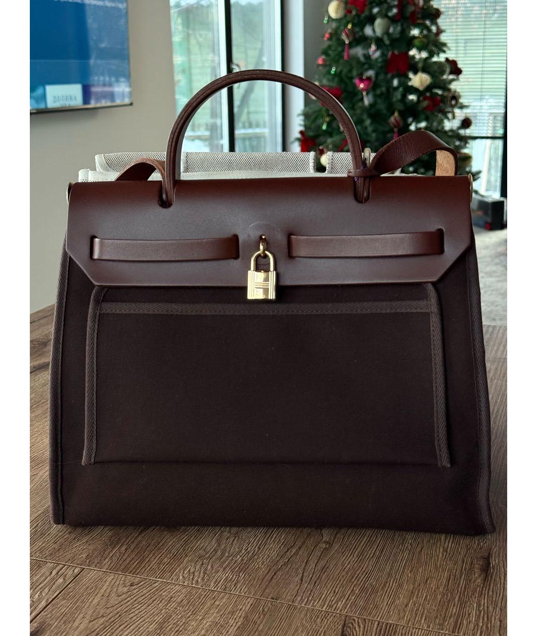 HERMES Коричневая кожаная сумка через плечо, фото 2