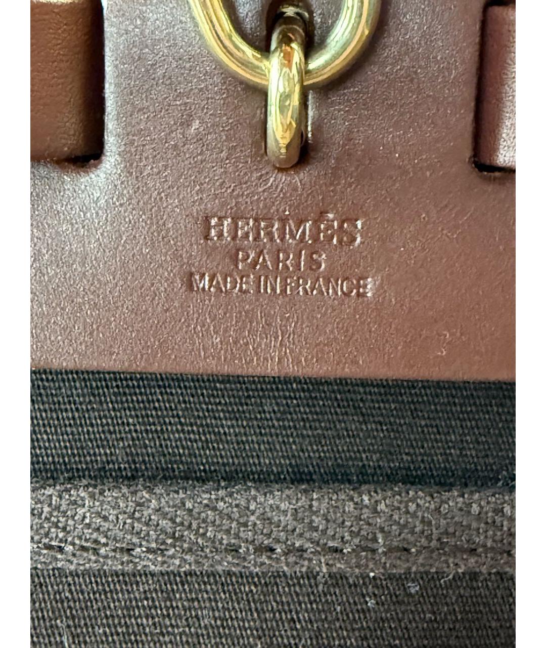 HERMES Коричневая кожаная сумка через плечо, фото 8