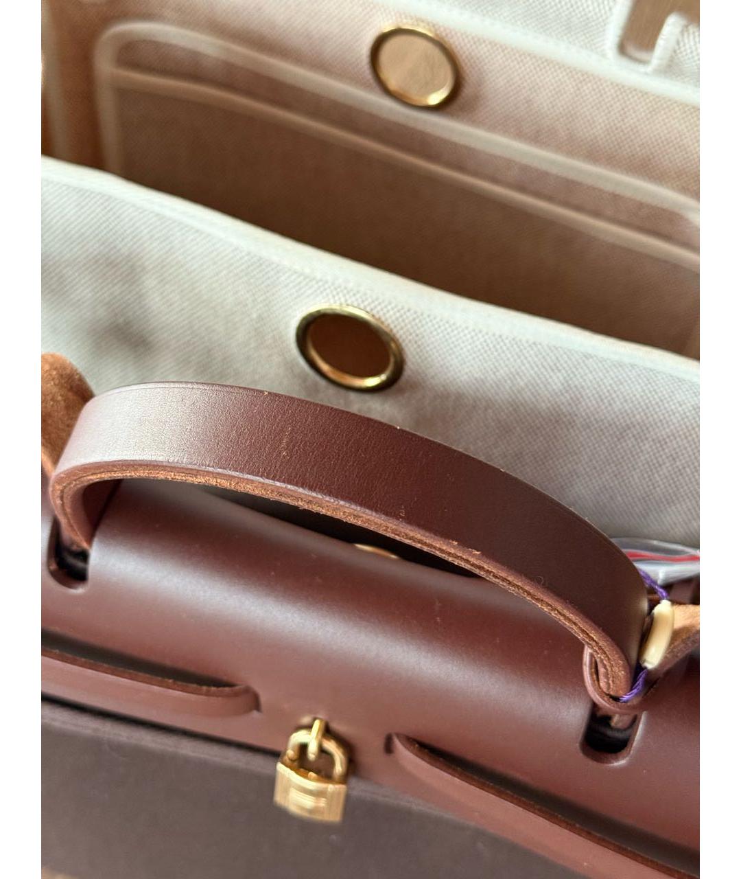 HERMES Коричневая кожаная сумка через плечо, фото 3