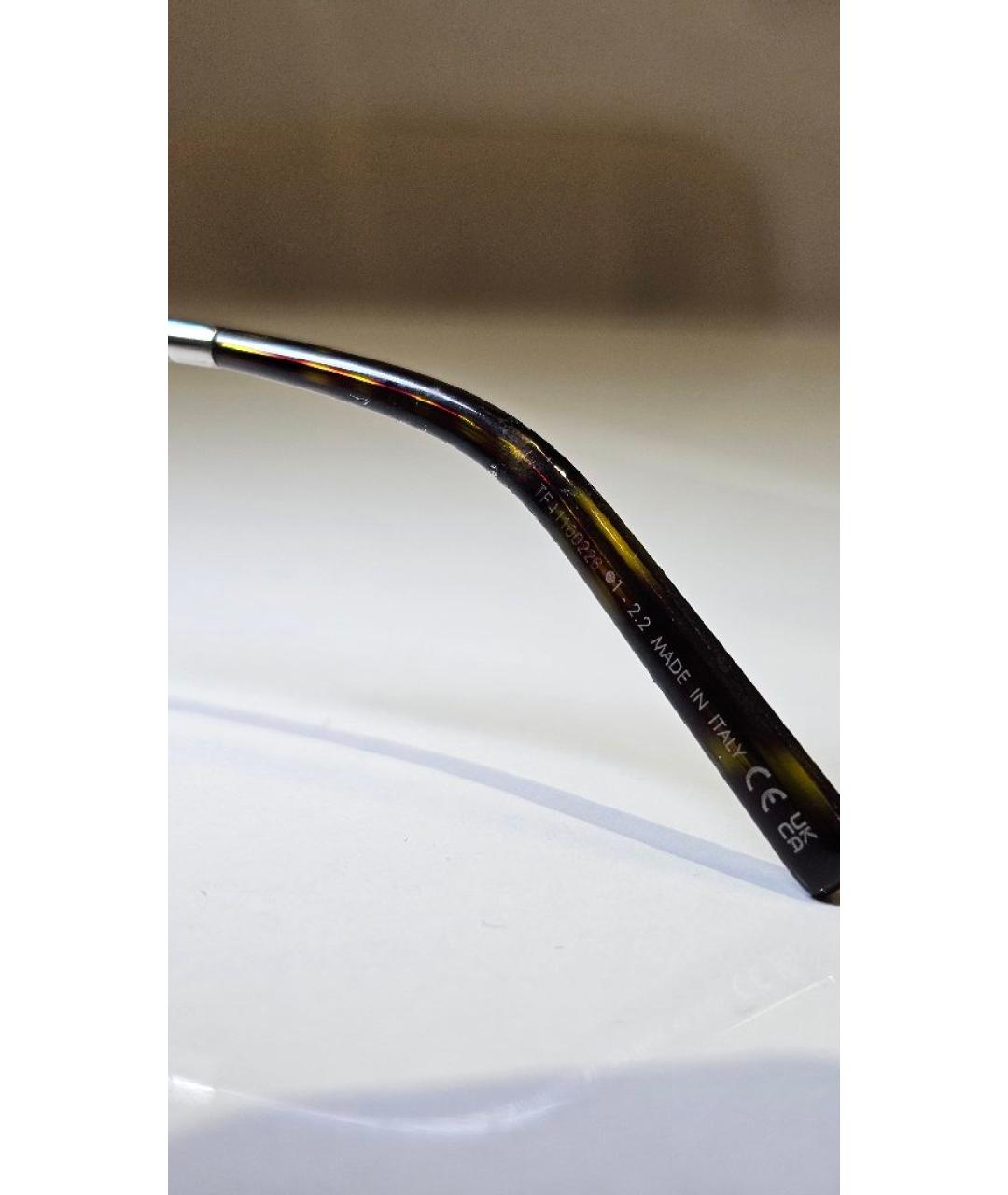 CHRISTIAN DIOR Серебряные металлические солнцезащитные очки, фото 6