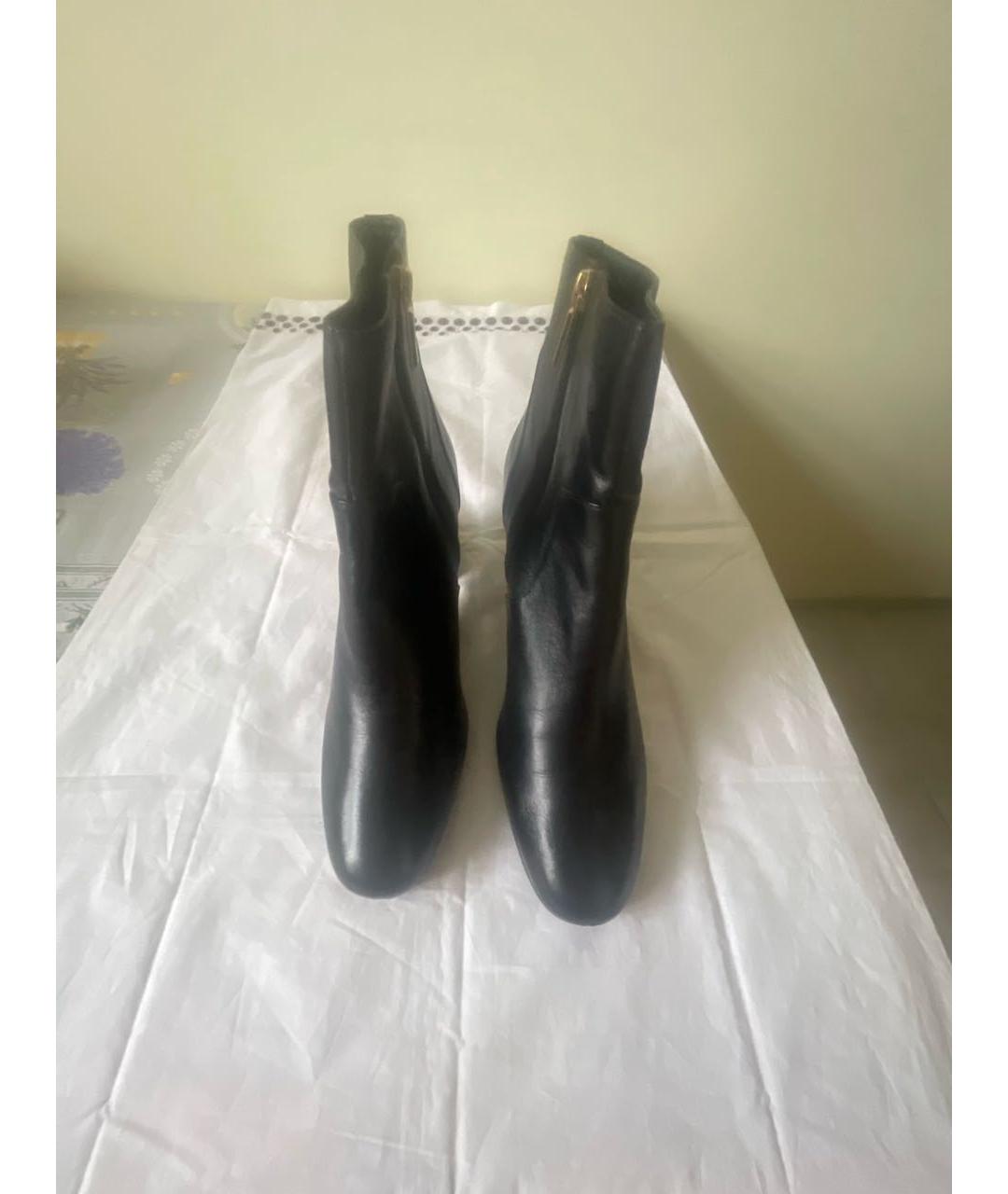 KARL LAGERFELD Черные кожаные ботильоны, фото 2