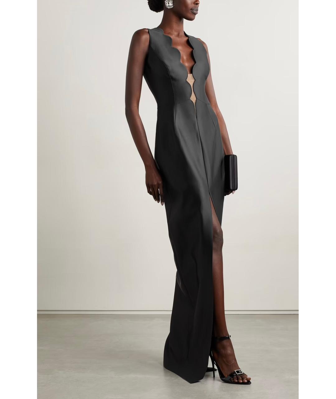 RASARIO Черное атласное коктейльное платье, фото 2