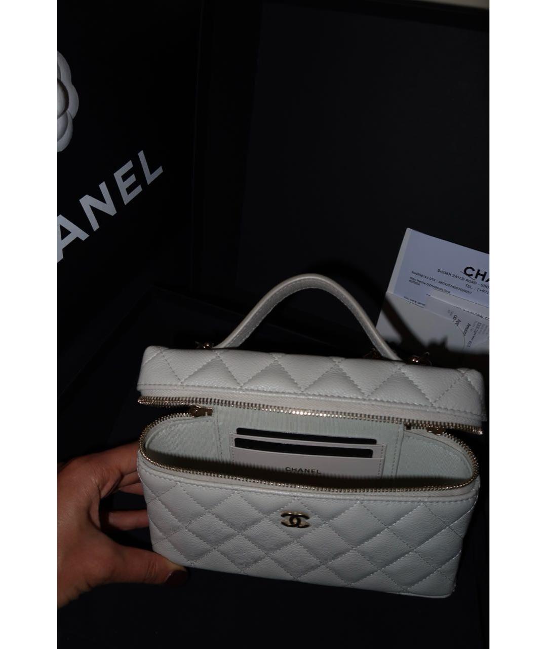 CHANEL Серая кожаная сумка через плечо, фото 4