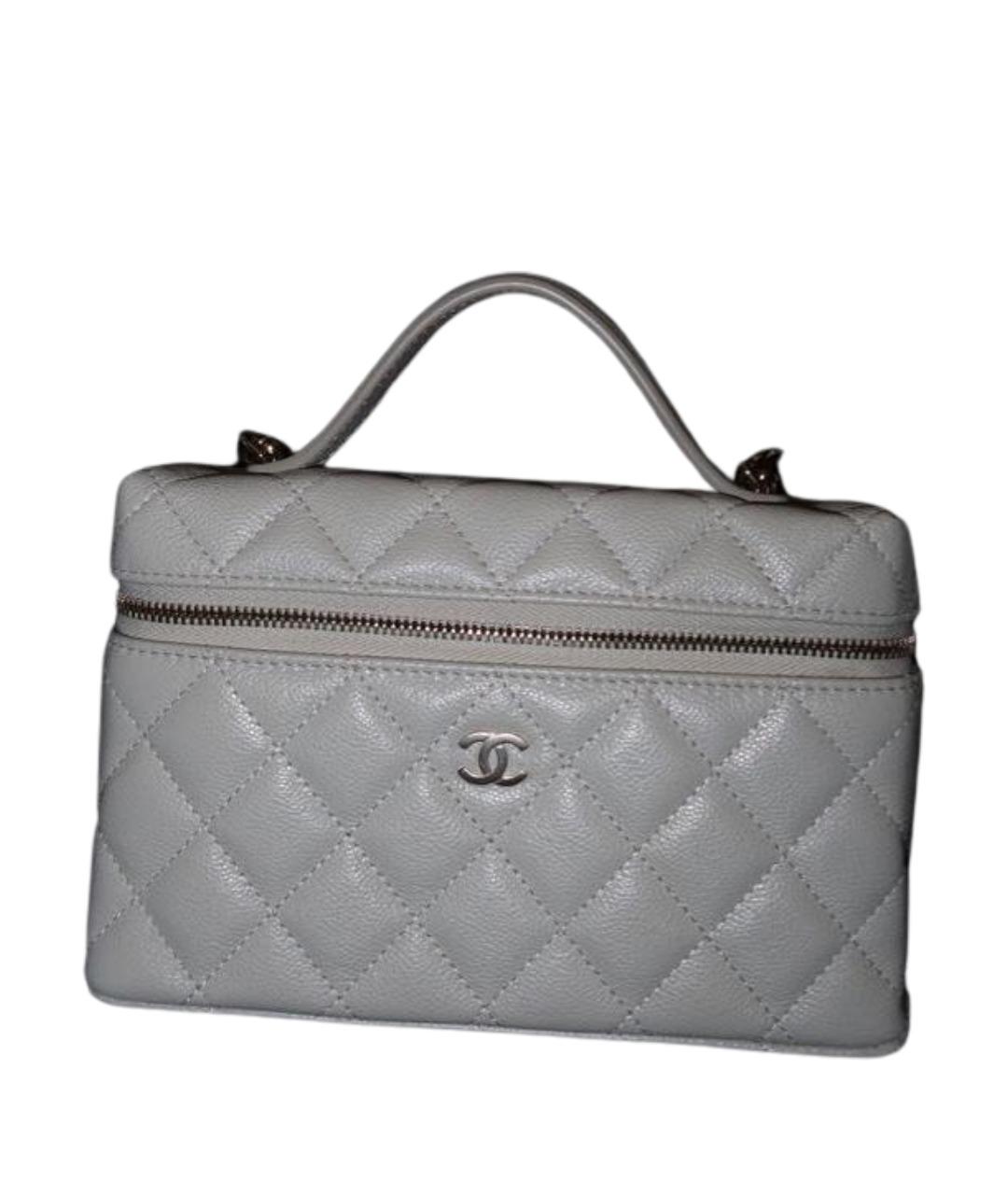 CHANEL Серая кожаная сумка через плечо, фото 1