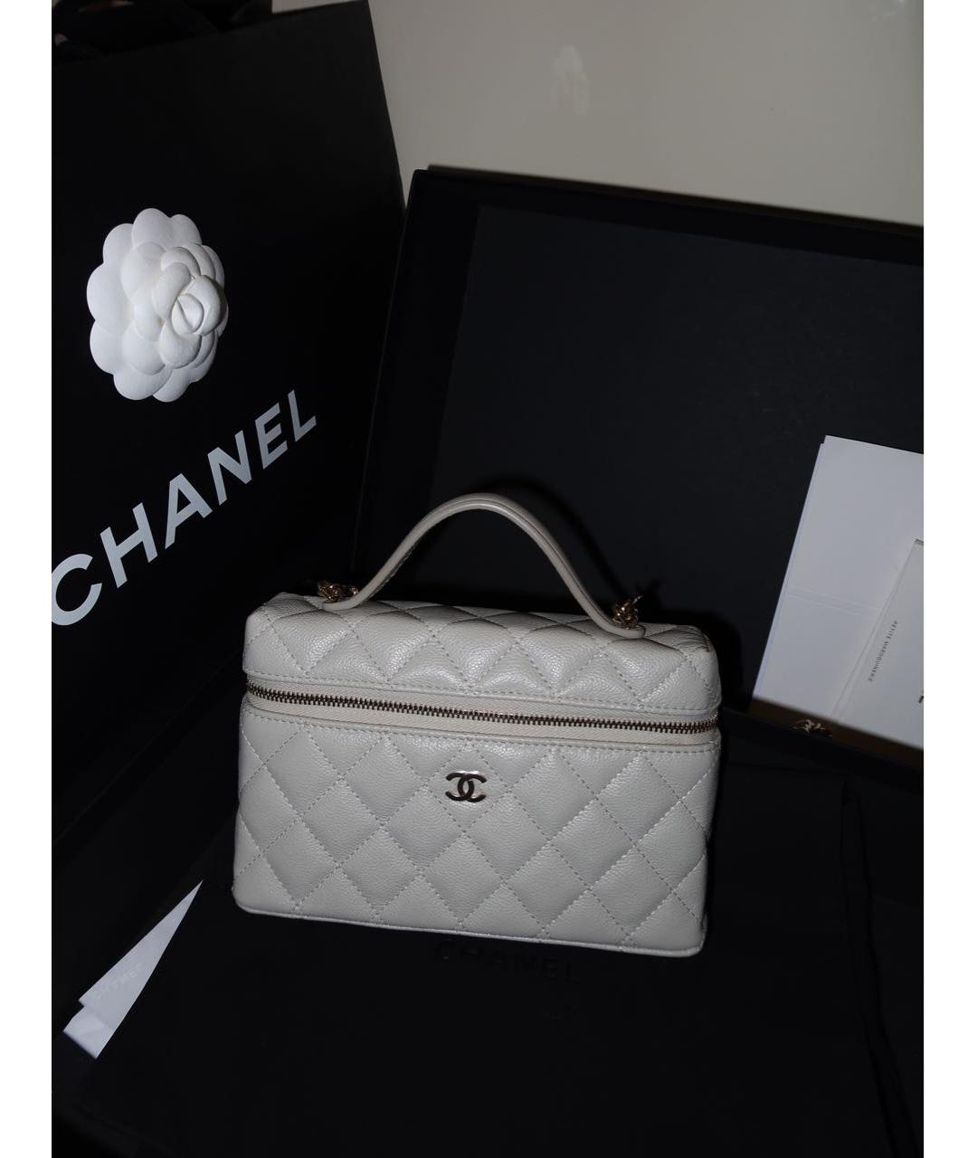 CHANEL Серая кожаная сумка через плечо, фото 2