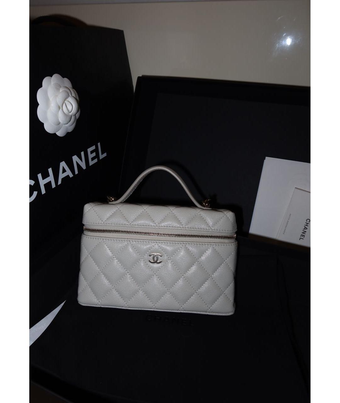 CHANEL Серая кожаная сумка через плечо, фото 6