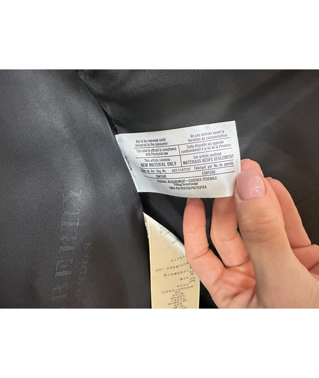 BURBERRY Синее вискозное пальто, фото 5