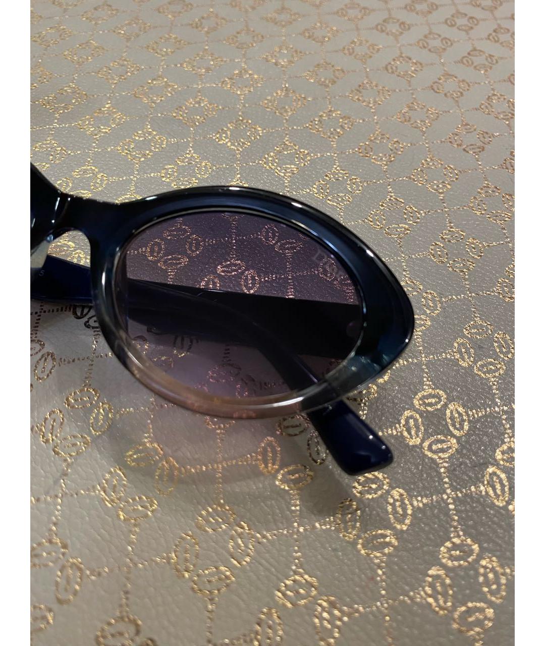 CHRISTIAN DIOR Темно-синие пластиковые солнцезащитные очки, фото 4