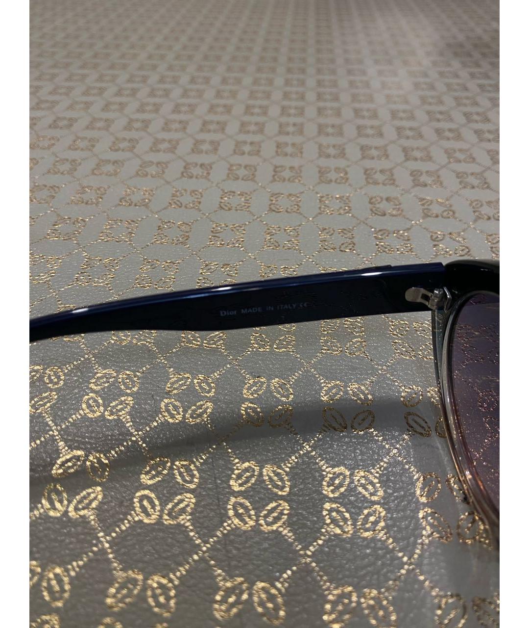 CHRISTIAN DIOR Темно-синие пластиковые солнцезащитные очки, фото 3