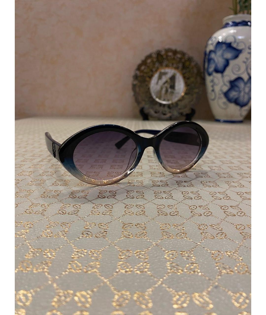 CHRISTIAN DIOR Темно-синие пластиковые солнцезащитные очки, фото 5