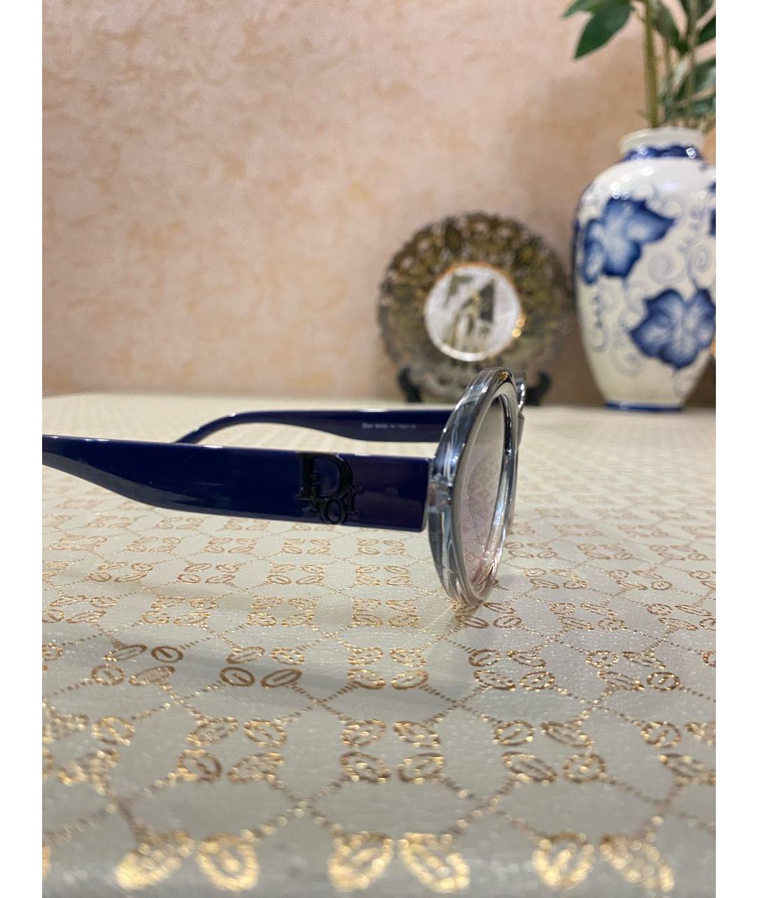 CHRISTIAN DIOR Темно-синие пластиковые солнцезащитные очки, фото 2