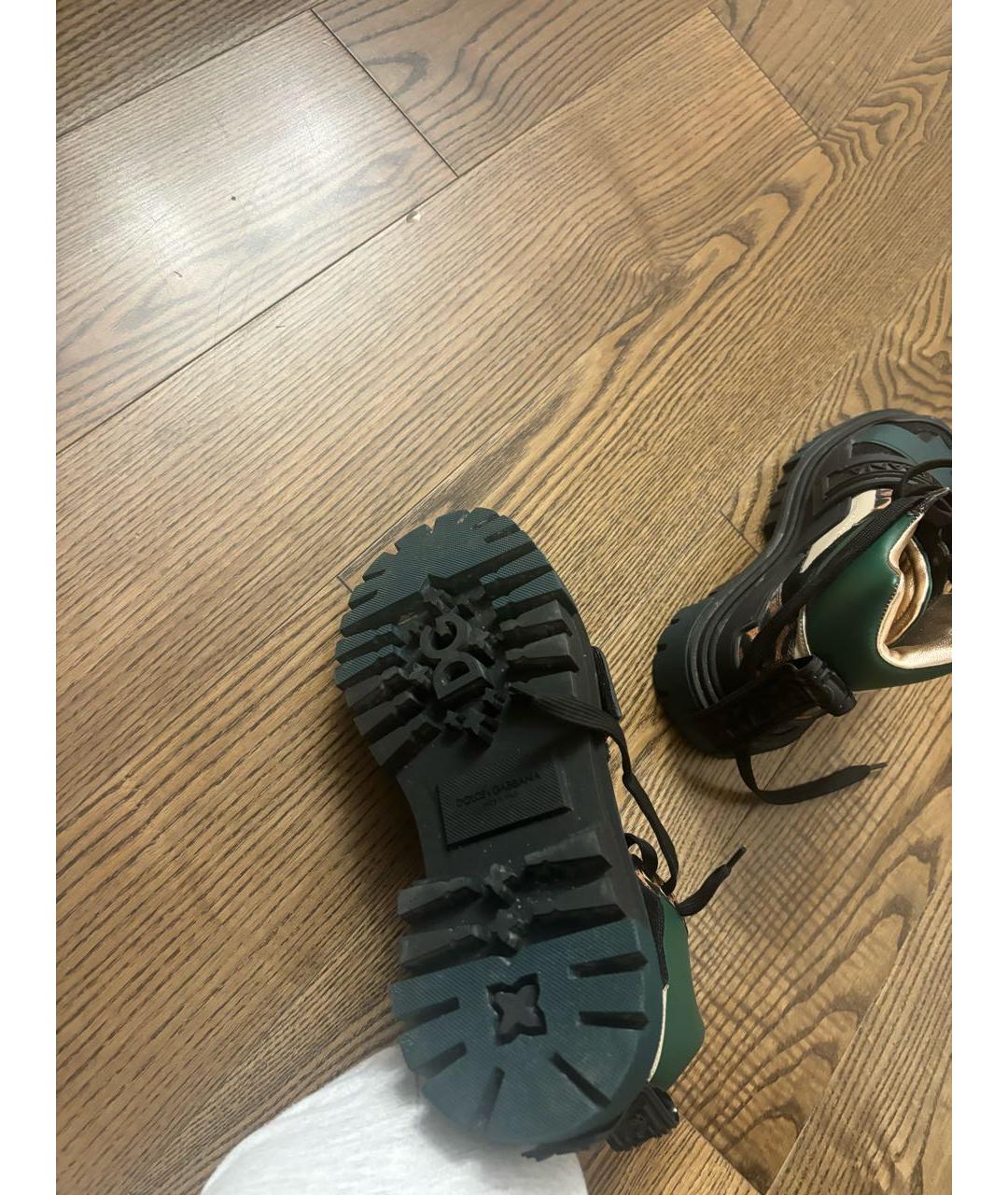 DOLCE&GABBANA Черные кожаные ботинки, фото 7