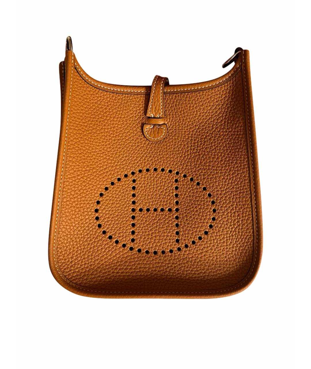 HERMES Коричневая кожаная сумка через плечо, фото 1