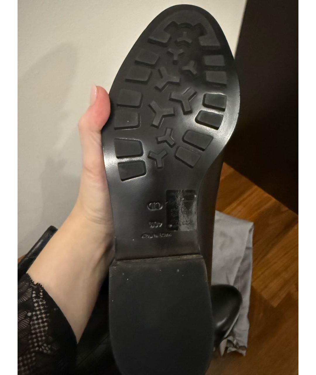 CHRISTIAN DIOR Черные кожаные сапоги, фото 4