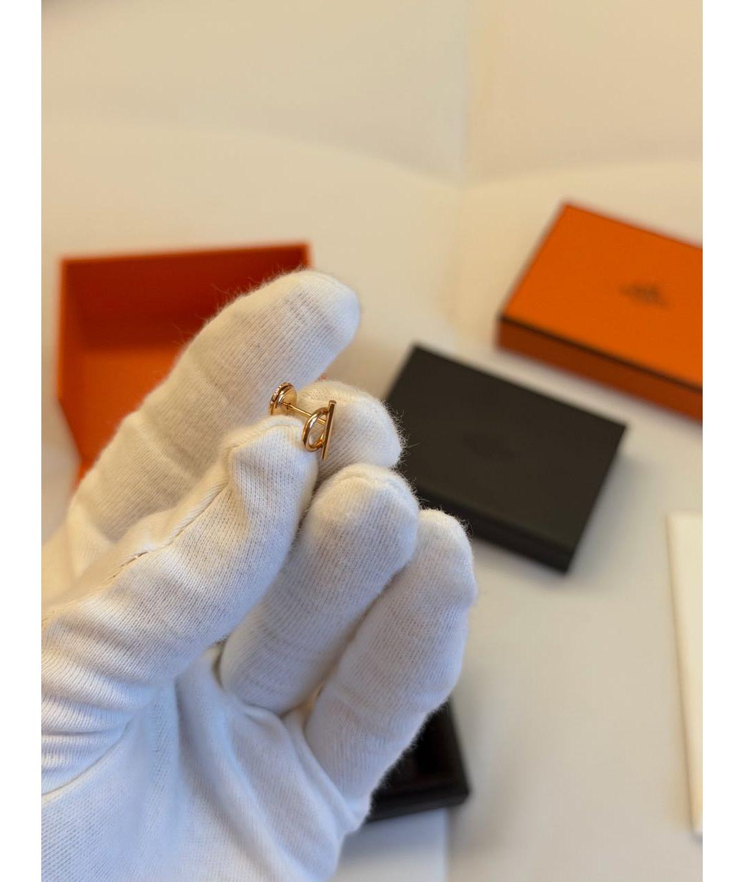 HERMES Золотые серьги из розового золота, фото 4