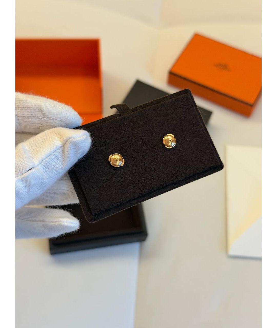 HERMES Золотые серьги из розового золота, фото 3