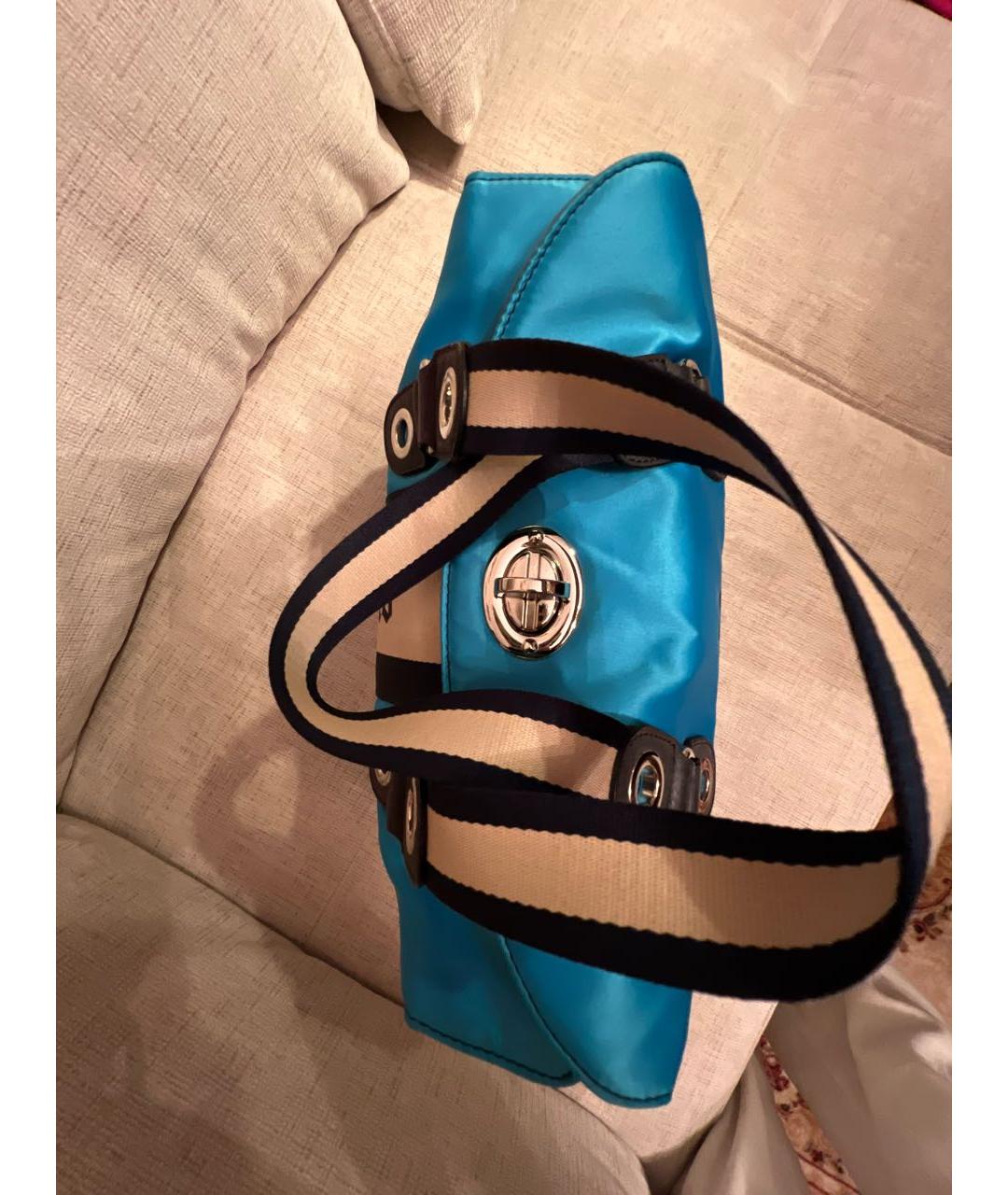JOHN GALLIANO Бирюзовая сумка с короткими ручками, фото 7