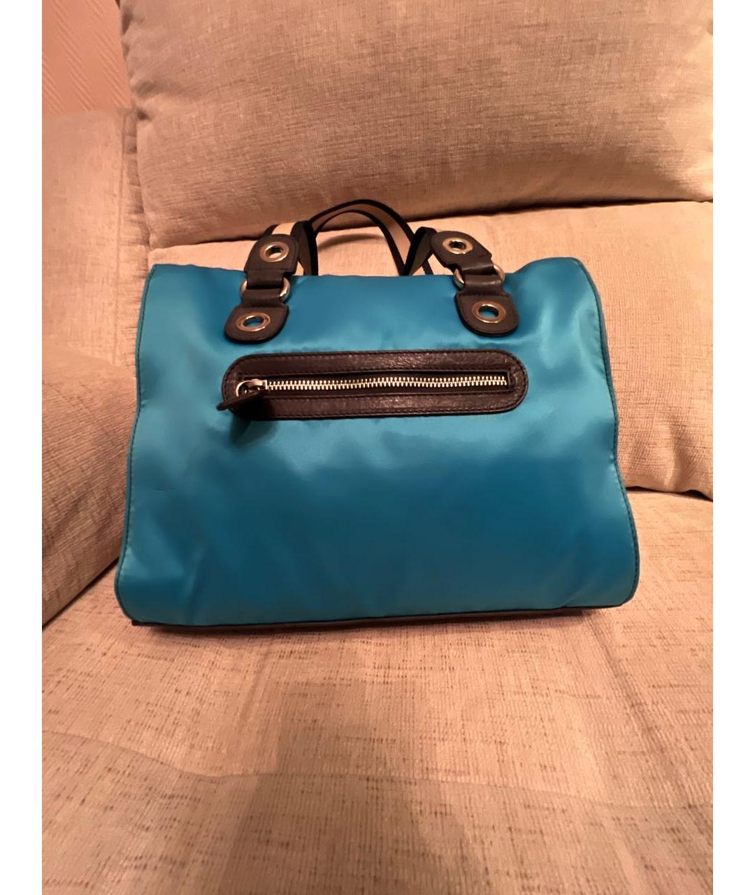 JOHN GALLIANO Бирюзовая сумка с короткими ручками, фото 3