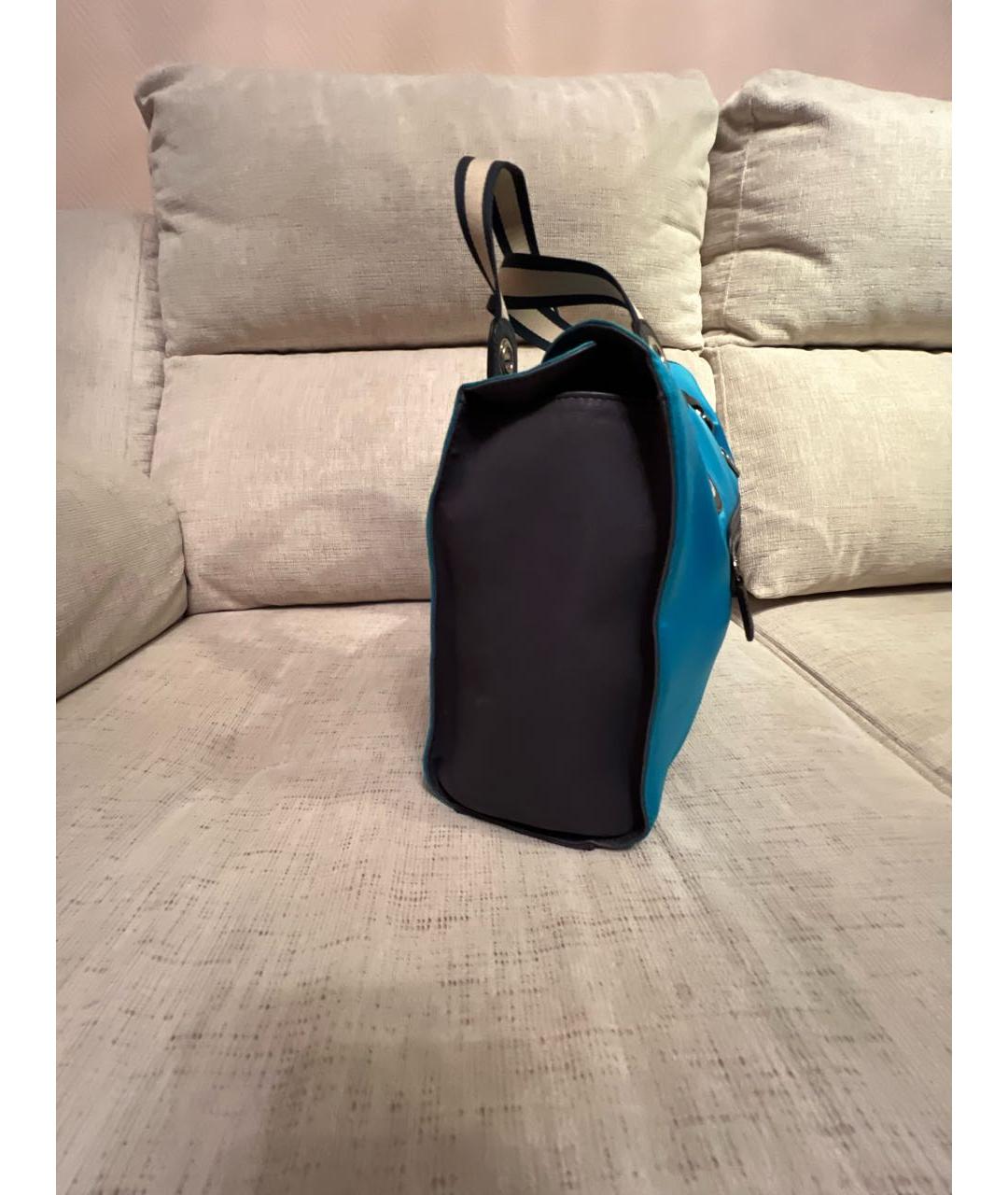 JOHN GALLIANO Бирюзовая сумка с короткими ручками, фото 2