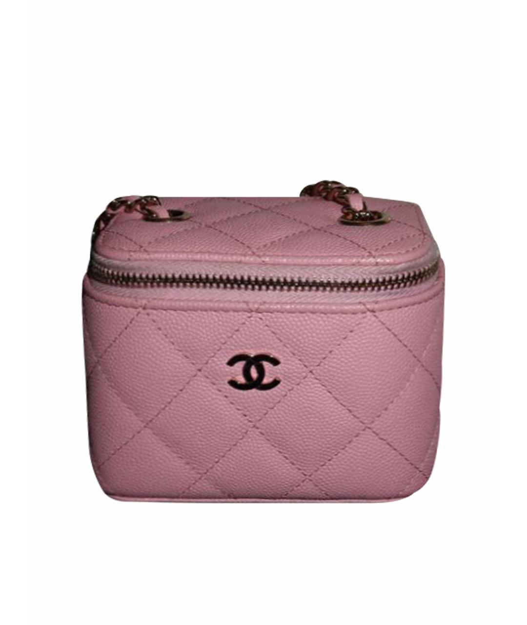 CHANEL Розовая кожаная сумка через плечо, фото 1