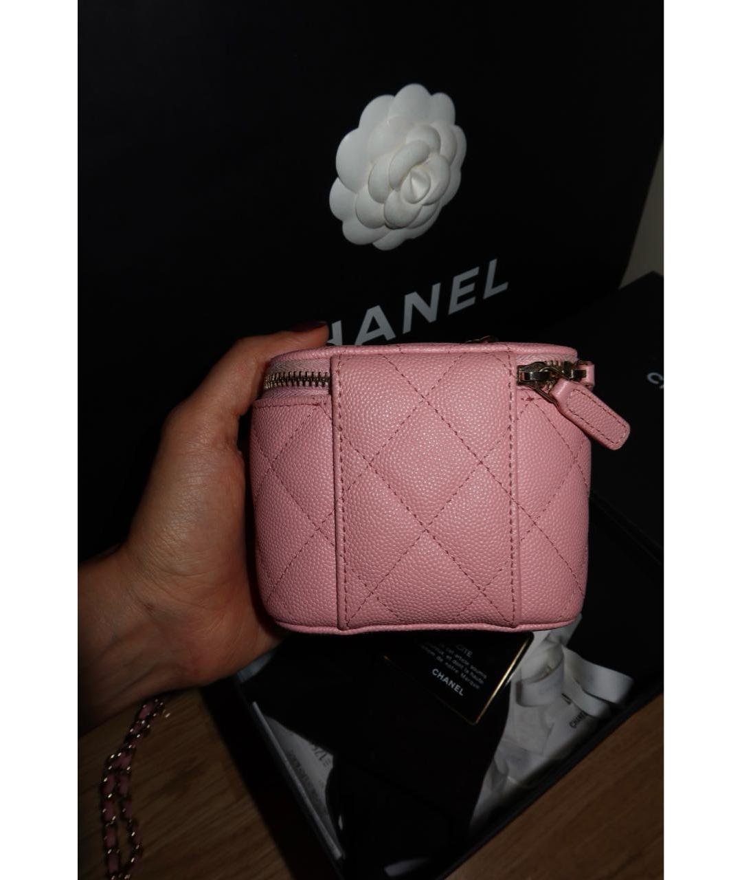 CHANEL Розовая кожаная сумка через плечо, фото 3