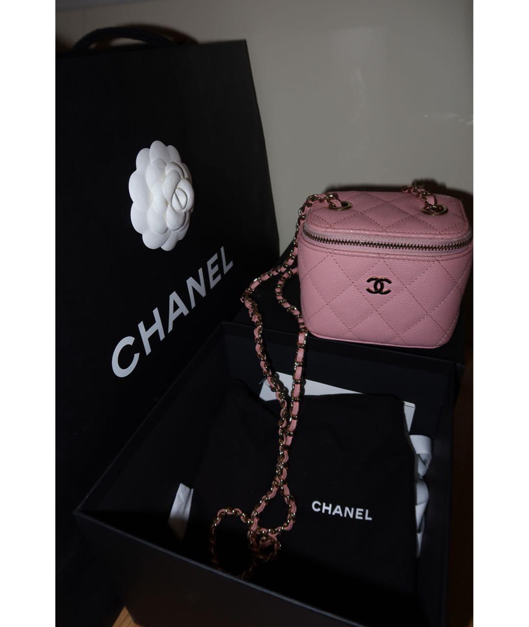 CHANEL Розовая кожаная сумка через плечо, фото 2