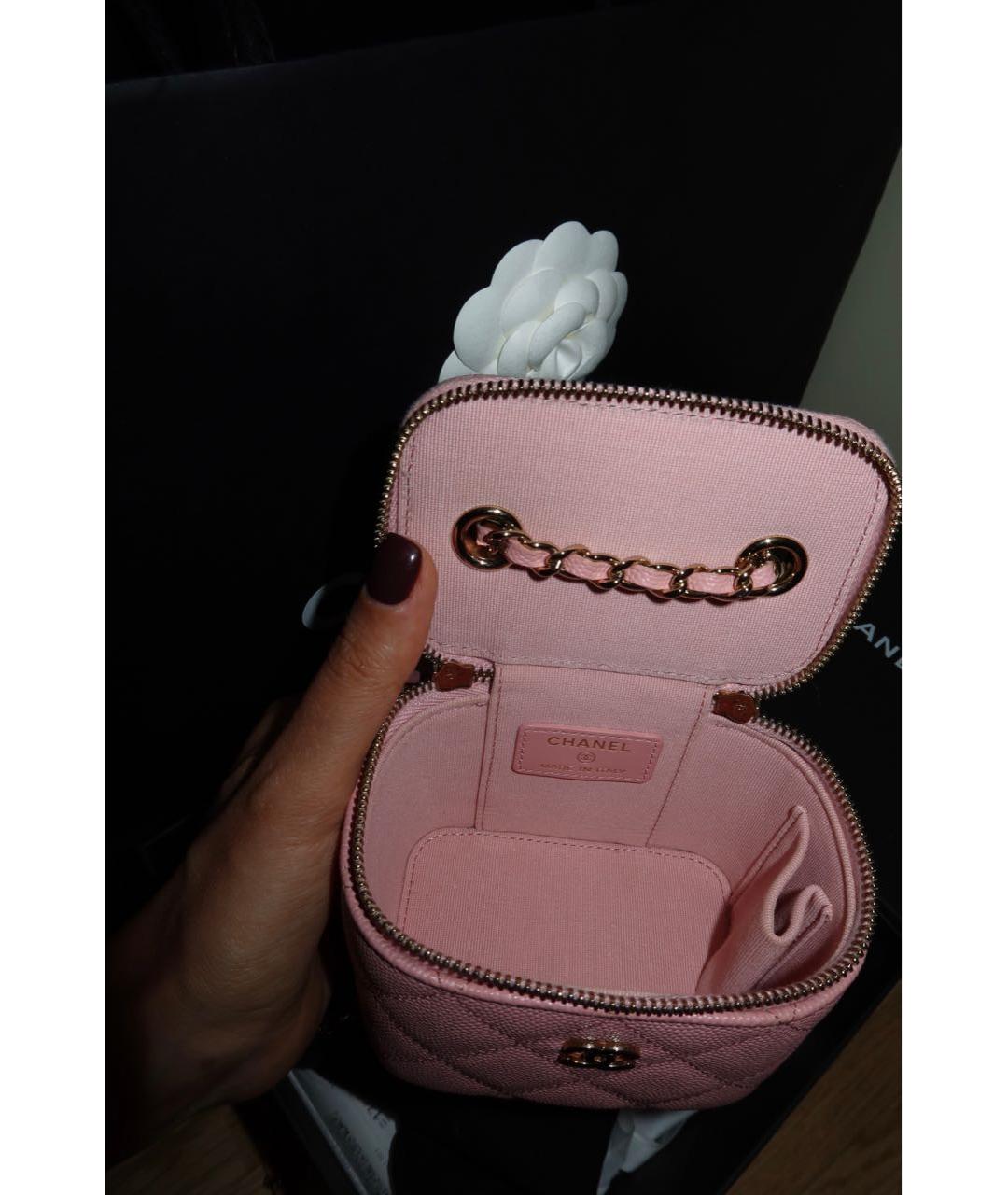 CHANEL Розовая кожаная сумка через плечо, фото 4