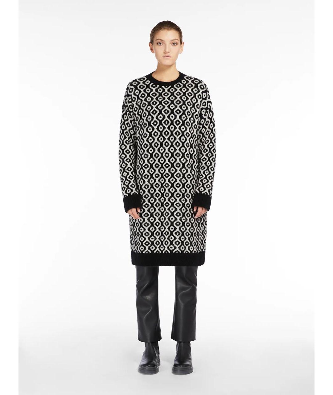 'S MAX MARA Черное шелковое повседневное платье, фото 2