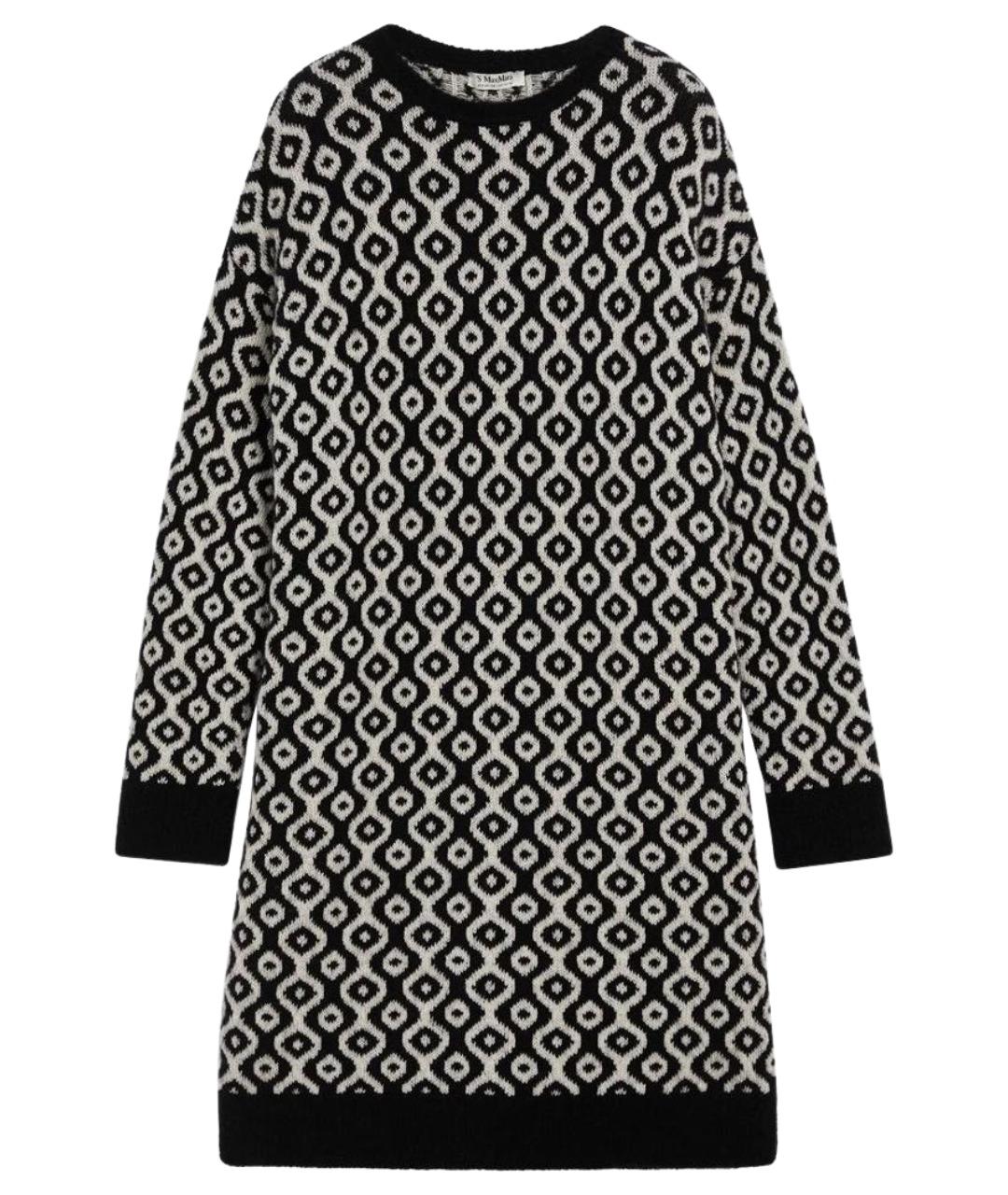 'S MAX MARA Черное шелковое повседневное платье, фото 1