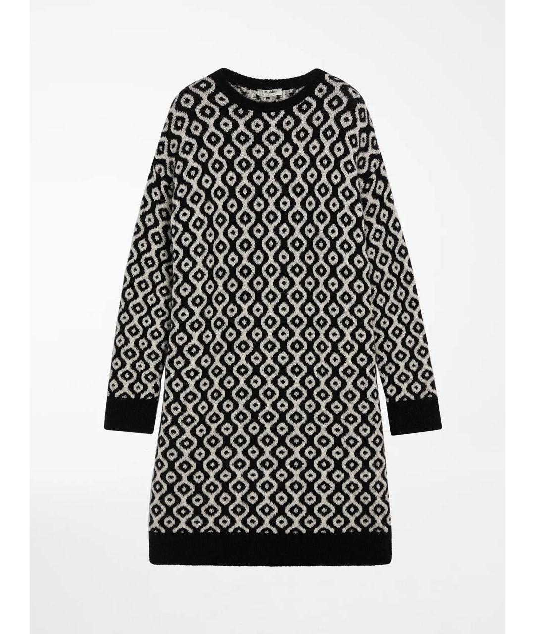 'S MAX MARA Черное шелковое повседневное платье, фото 9