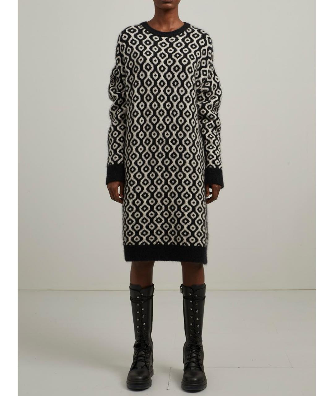 'S MAX MARA Черное шелковое повседневное платье, фото 7