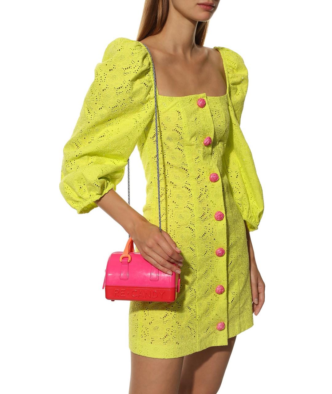 FURLA Розовая синтетическая сумка через плечо, фото 2