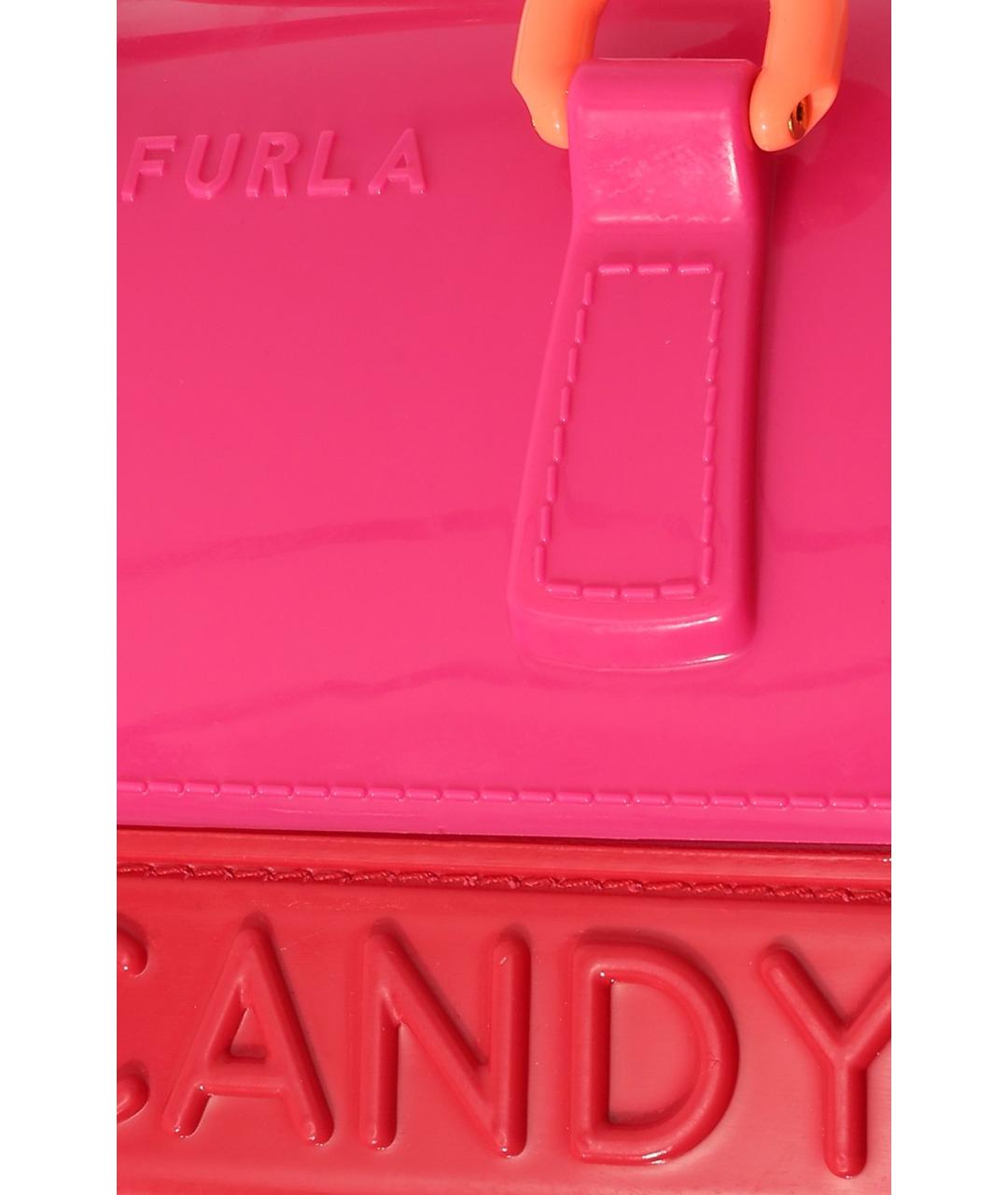 FURLA Розовая синтетическая сумка через плечо, фото 6