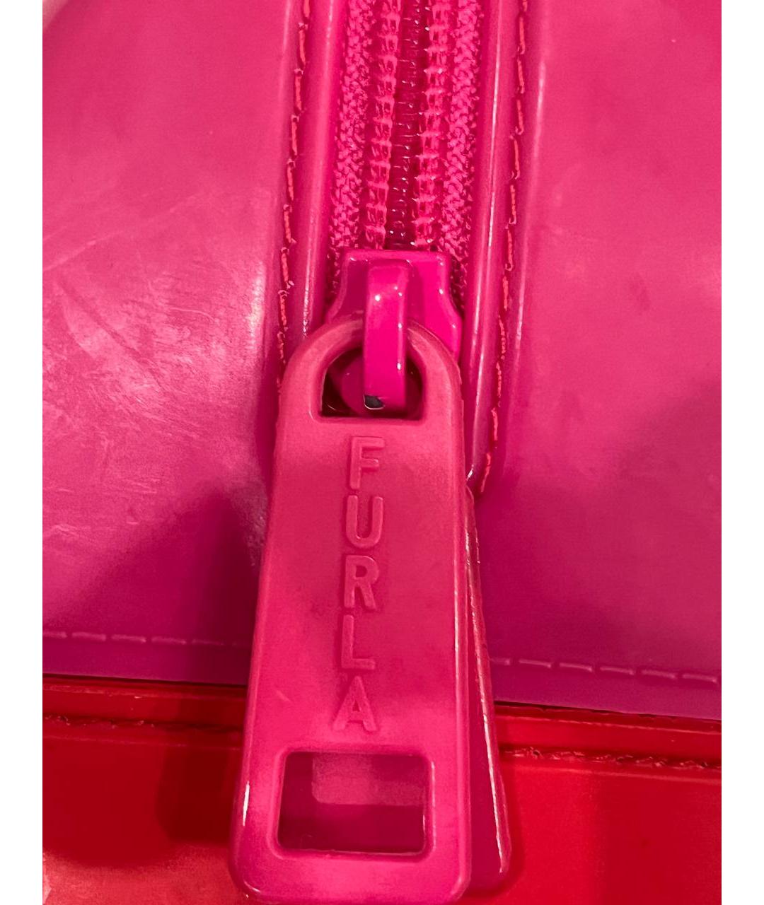 FURLA Розовая синтетическая сумка через плечо, фото 8