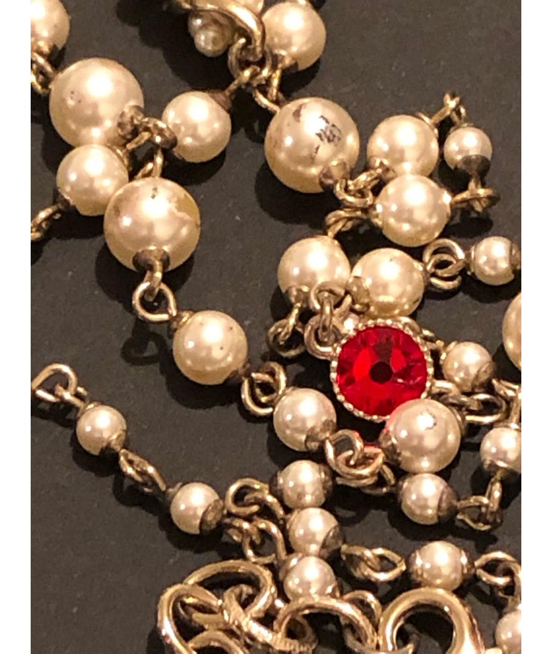 CHANEL Белое металлическое колье, фото 5