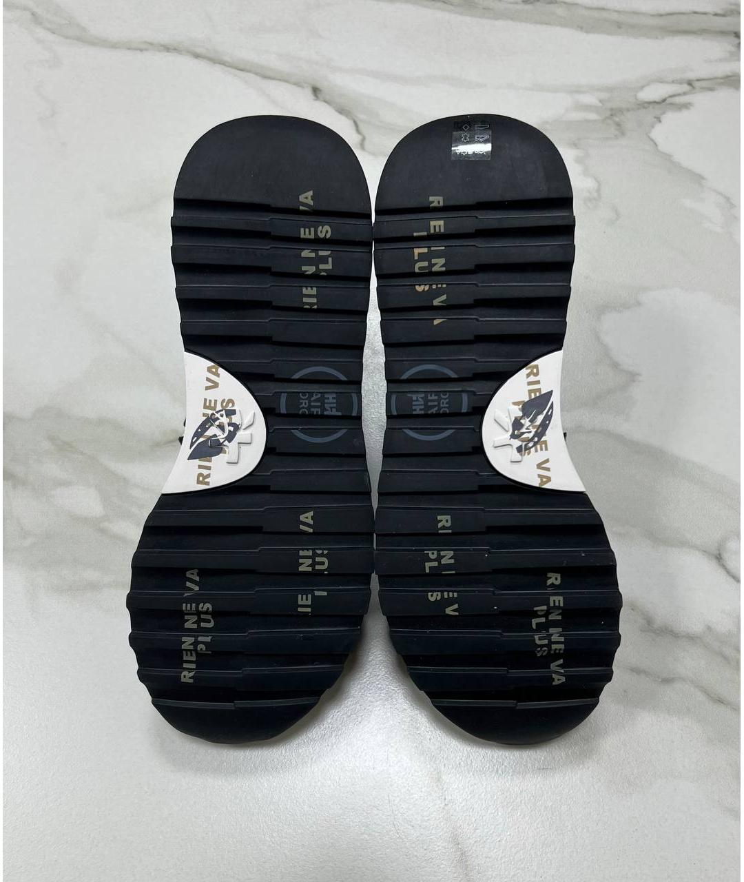 PREMIATA Коричневые кожаные низкие кроссовки / кеды, фото 6