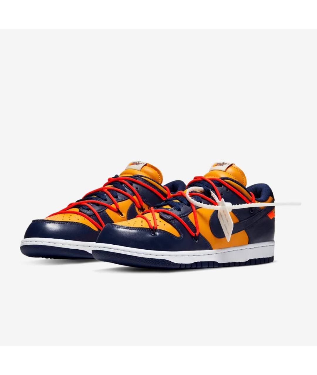 NIKE X OFF-WHITE Мульти кожаные низкие кроссовки / кеды, фото 2