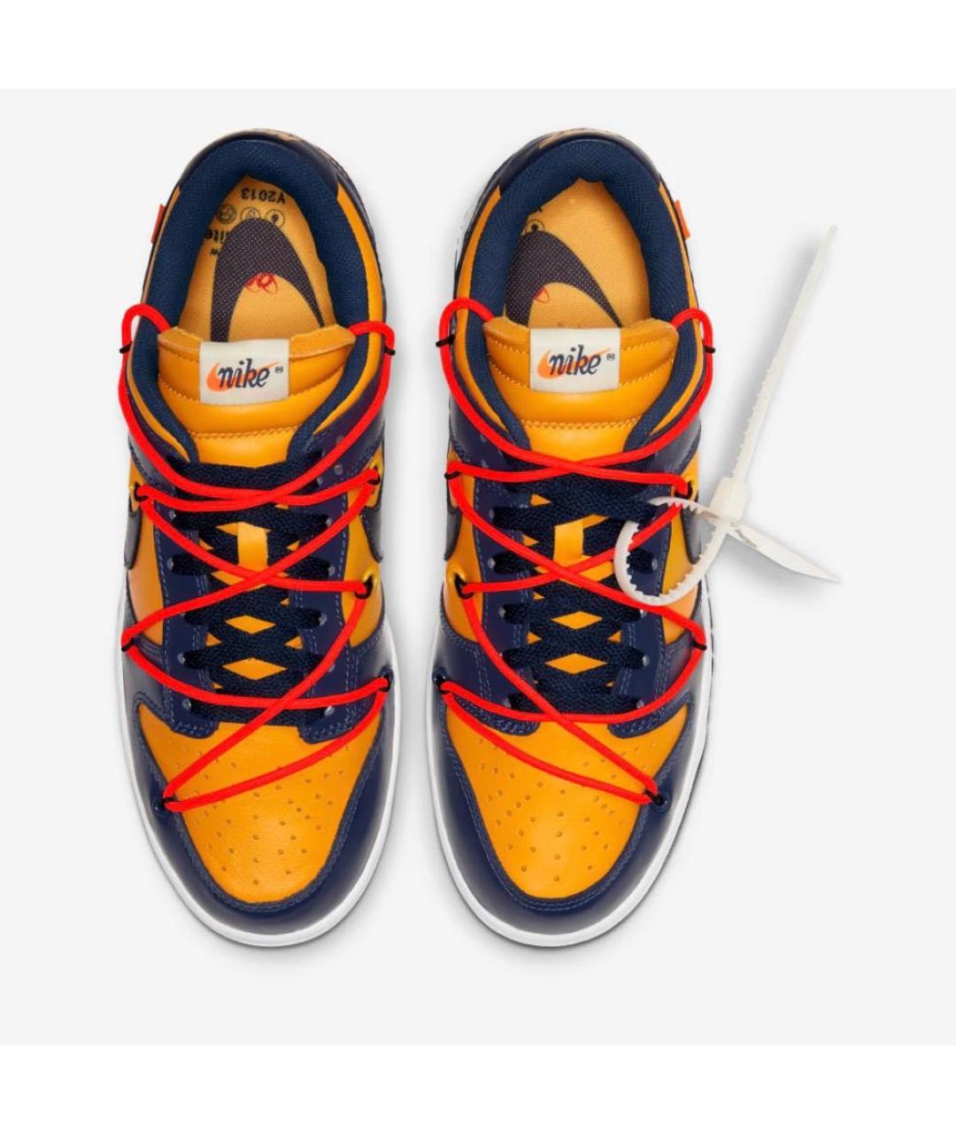 NIKE X OFF-WHITE Мульти кожаные низкие кроссовки / кеды, фото 3