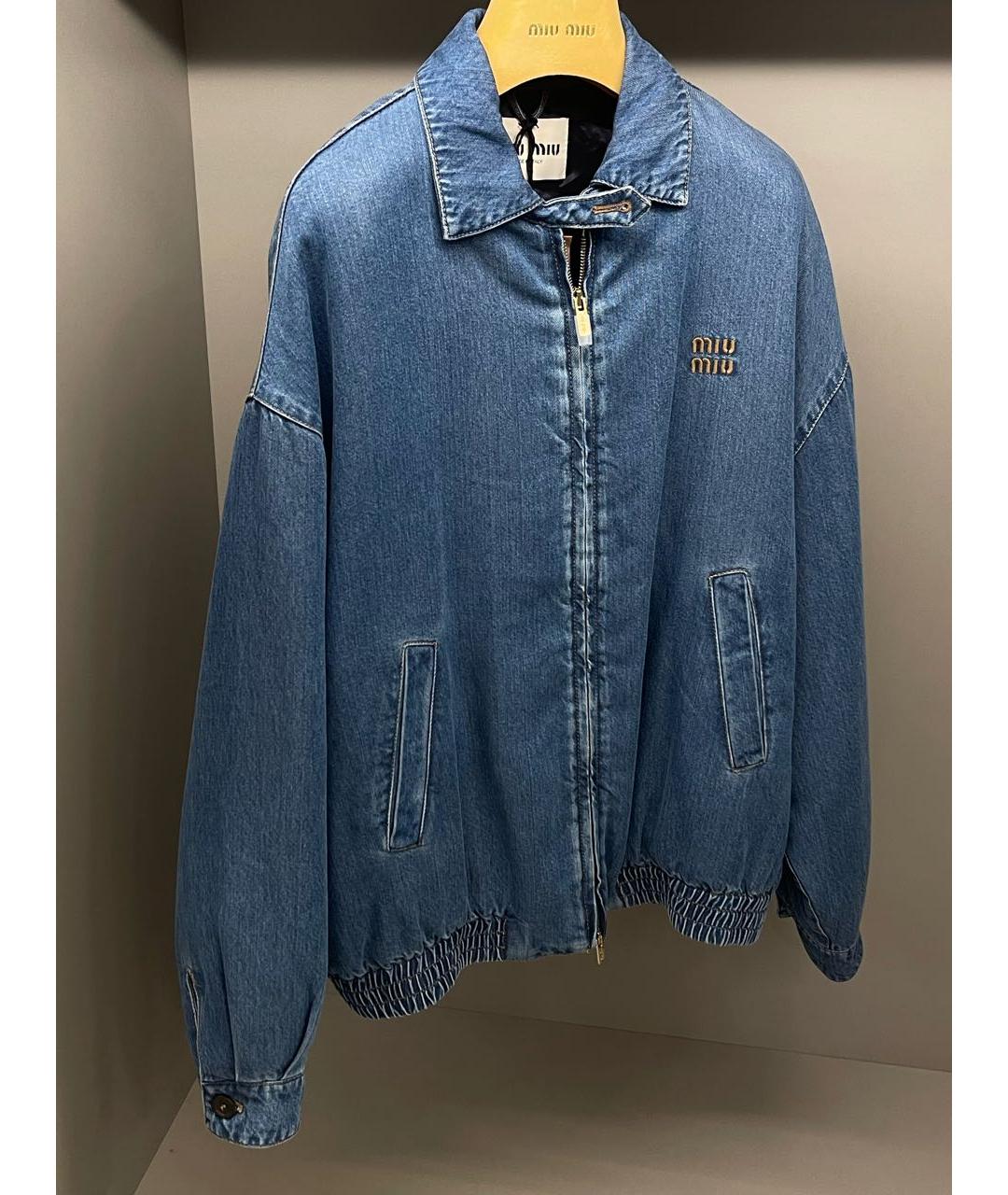 MIU MIU Синяя деним куртка, фото 2